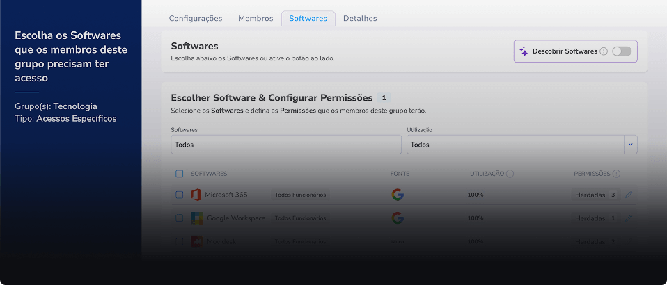 Criação de grupos para onboarding